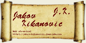 Jakov Kikanović vizit kartica